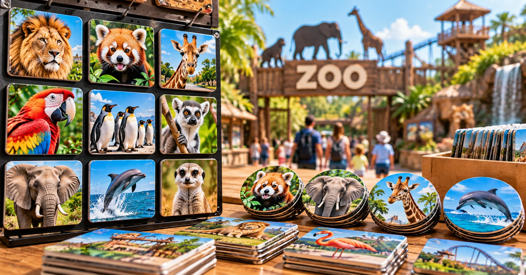 Magnets personnalisés pour zoo parc animalier et parc de loisirs