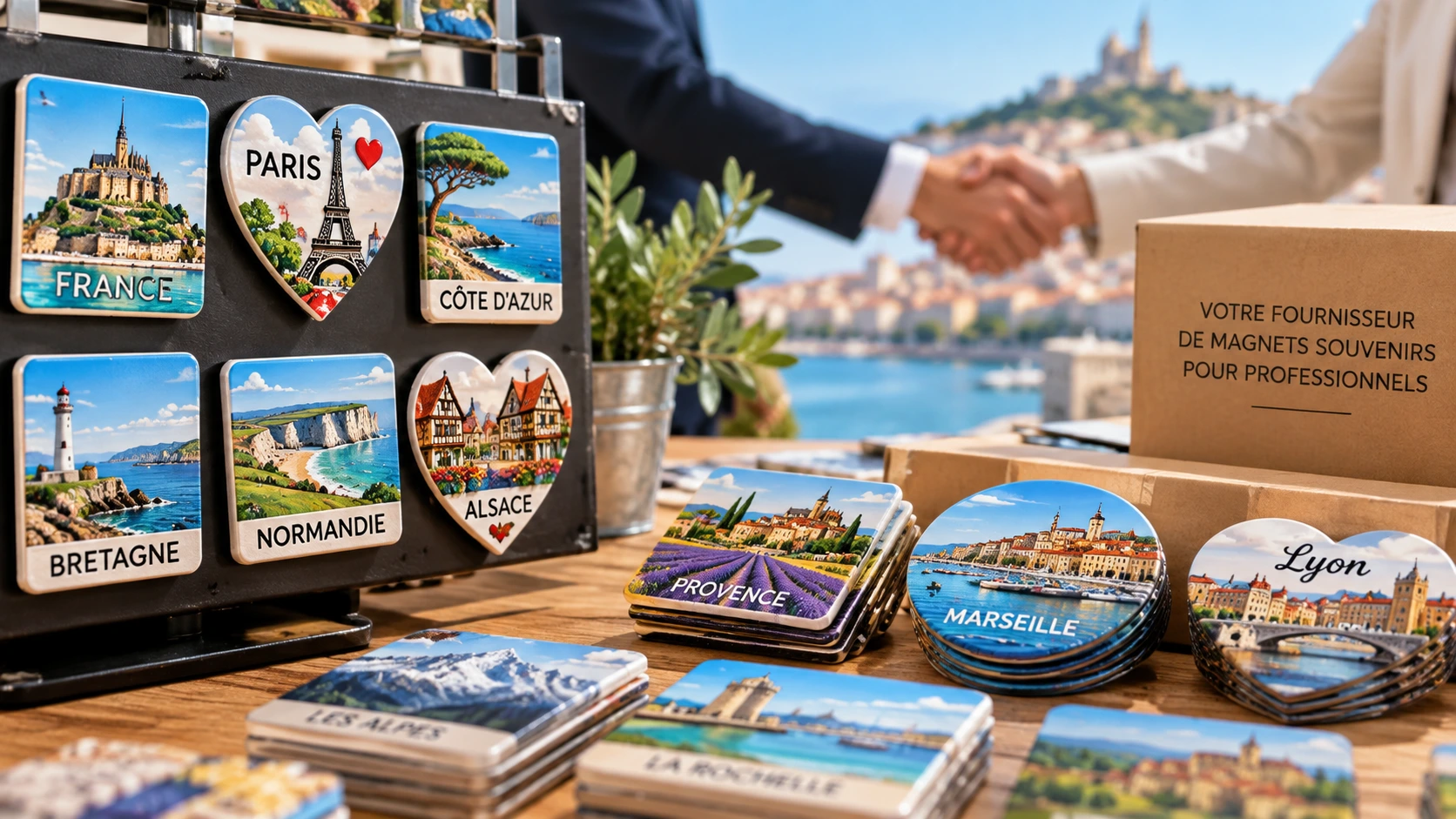 Magnets souvenirs personnalisés pour professionnels fabriqués en France